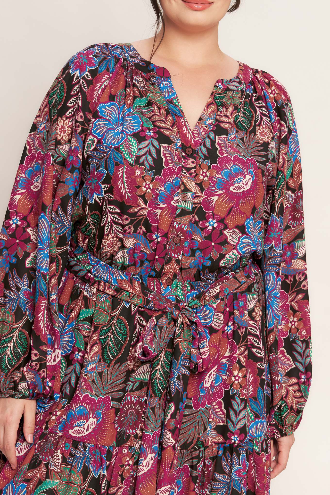 FLORAL BLISS WOVEN MINI DRESS Flying Tomato